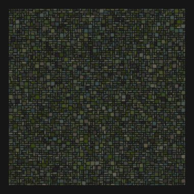 Soyut geometrik desen üretken hesaplama sanatı illüstrasyonu, fayans renk parçalarının taklidi