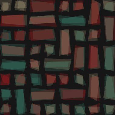 Soyut geometrik desen üretken hesaplama sanatı illüstrasyonu, fayans renk parçalarının taklidi