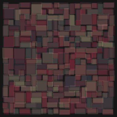 Soyut geometrik desen üretken hesaplama sanatı illüstrasyonu, fayans renk parçalarının taklidi