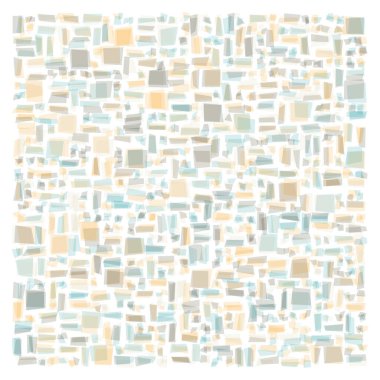 Soyut geometrik desen üretken hesaplama sanatı illüstrasyonu, fayans renk parçalarının taklidi