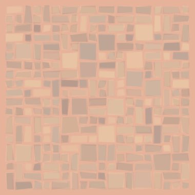 Soyut geometrik desen üretken hesaplama sanatı illüstrasyonu, fayans renk parçalarının taklidi