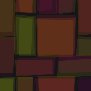 Soyut geometrik desen üretken hesaplama sanatı illüstrasyonu, fayans renk parçalarının taklidi