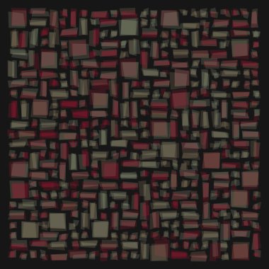 Soyut geometrik desen üretken hesaplama sanatı illüstrasyonu, fayans renk parçalarının taklidi