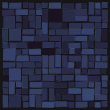 Soyut geometrik desen üretken hesaplama sanatı illüstrasyonu, fayans renk parçalarının taklidi