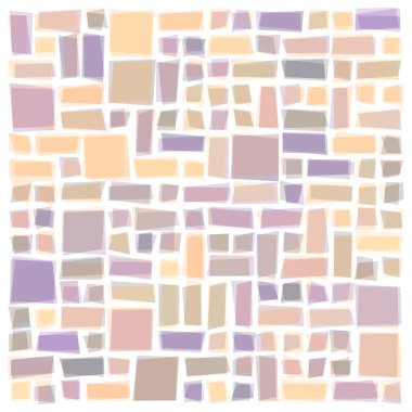 Soyut geometrik desen üretken hesaplama sanatı illüstrasyonu, fayans renk parçalarının taklidi