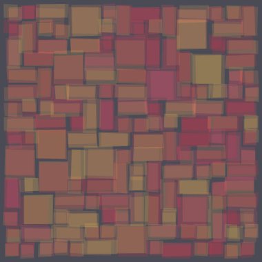 Soyut geometrik desen üretken hesaplama sanatı illüstrasyonu, fayans renk parçalarının taklidi