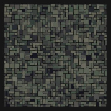 Soyut geometrik desen üretken hesaplama sanatı illüstrasyonu, fayans renk parçalarının taklidi