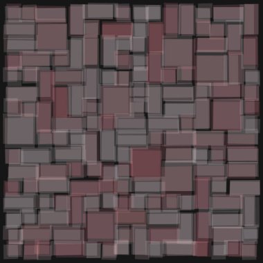 Soyut geometrik desen üretken hesaplama sanatı illüstrasyonu, fayans renk parçalarının taklidi