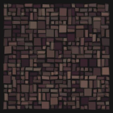 Soyut geometrik desen üretken hesaplama sanatı illüstrasyonu, fayans renk parçalarının taklidi