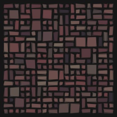 Soyut geometrik desen üretken hesaplama sanatı illüstrasyonu, fayans renk parçalarının taklidi