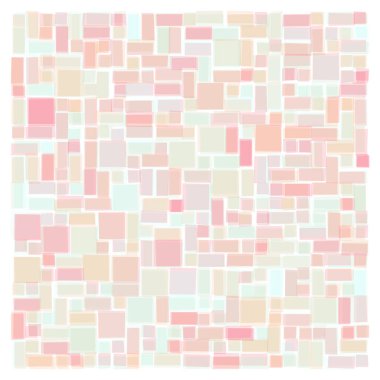 Soyut geometrik desen üretken hesaplama sanatı illüstrasyonu, fayans renk parçalarının taklidi