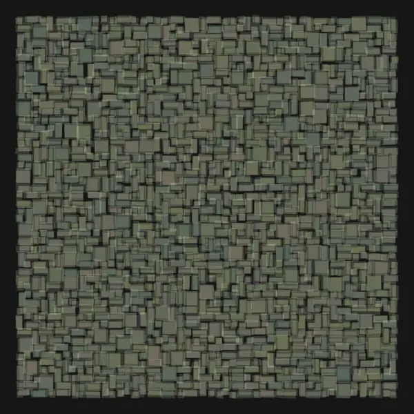 Illustrazione Astratta Modello Geometrico Generativa Arte Computazionale Imitazione Piastrelle Pezzi — Vettoriale Stock