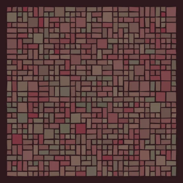 Soyut geometrik desen üretken hesaplama sanatı illüstrasyonu, fayans renk parçalarının taklidi