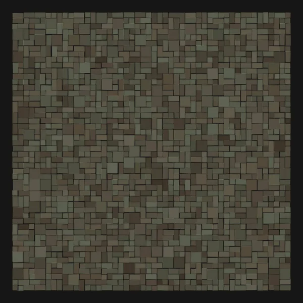 Abstrakt Geometriskt Mönster Generativ Beräkningskonst Illustration Imitation Brickor Färg Bitar — Stock vektor