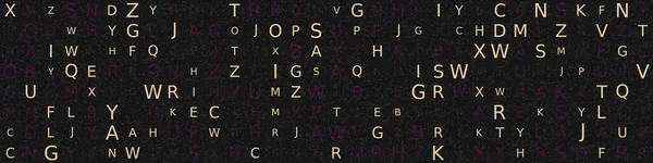 Various Size Letters Russian Alphabet Random Order Dark Background Креативный — стоковый вектор