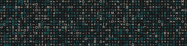 Buchstaben Verschiedener Größe Des Englischen Alphabets Zufälliger Reihenfolge Auf Dunklem — Stockvektor