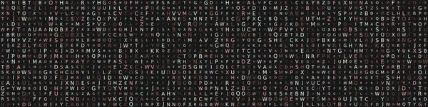 Buchstaben Verschiedener Größe Des Englischen Alphabets Zufälliger Reihenfolge Auf Dunklem — Stockvektor