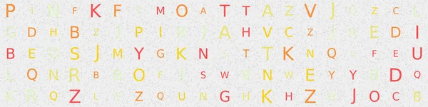 Mehrfarbige Buchstaben Des Alphabets Zufälliger Reihenfolge Auf Hellem Hintergrund Kreatives — Stockvektor