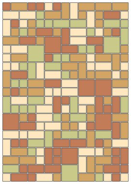 Dengeli dörtlü, üretken arkaplan illüstrasyonu