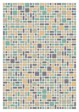 Renkli geometrik arkaplan, küçük boyutlu kareler ve dikdörtgenler. Vektör illüstrasyonu