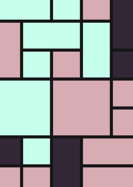 Soyut dörtlü, vektör illüstrasyon tasarımı