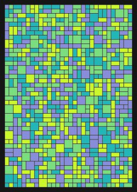 Küçük boyutlu dikdörtgenlerle soyut geometrik arkaplan. Vektör illüstrasyonu