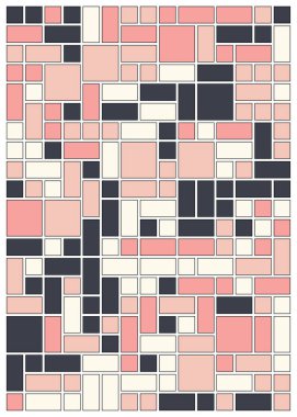 Soyut dörtlü, vektör illüstrasyon tasarımı
