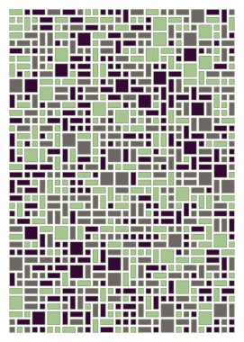 Renkli geometrik arkaplan, küçük boyutlu kareler ve dikdörtgenler. Vektör illüstrasyonu