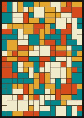 Dengeli dörtlü, üretken arkaplan illüstrasyonu