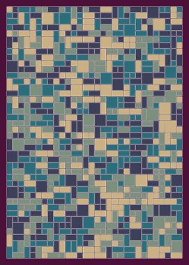 Dikdörtgenli soyut geometrik desen. Vektör illüstrasyonu 