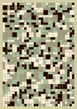 Renkli geometrik arkaplan, küçük boyutlu kareler ve dikdörtgenler. Vektör illüstrasyonu