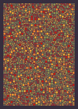 Renkli geometrik arkaplan, küçük boyutlu kareler ve dikdörtgenler. Vektör illüstrasyonu