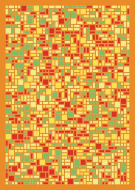 Renkli geometrik arkaplan, küçük boyutlu kareler ve dikdörtgenler. Vektör illüstrasyonu