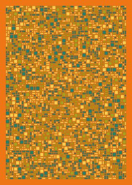 Renkli geometrik arkaplan, küçük boyutlu kareler ve dikdörtgenler. Vektör illüstrasyonu