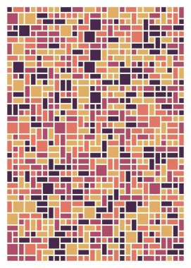 Küçük boyutlu dikdörtgenlerle soyut geometrik arkaplan. Vektör illüstrasyonu