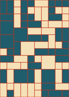 Orta boy dikdörtgenli renkli geometrik arkaplan. Vektör illüstrasyonu