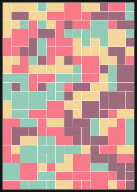 Dikdörtgenli soyut geometrik desen. Vektör illüstrasyonu 