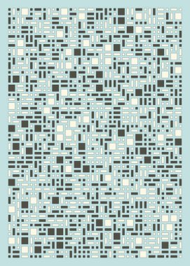 Renkli geometrik arkaplan, küçük boyutlu kareler ve dikdörtgenler. Vektör illüstrasyonu