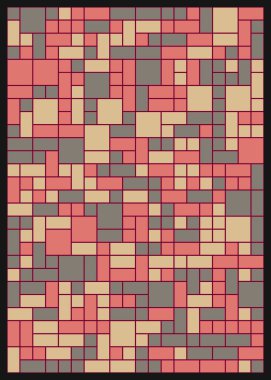 Dikdörtgenli soyut geometrik desen. Vektör illüstrasyonu 