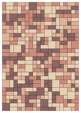 Orta boy dikdörtgenli renkli geometrik arkaplan. Vektör illüstrasyonu