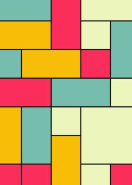 Dikdörtgenli soyut geometrik desen. Vektör illüstrasyonu 