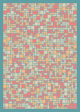 Küçük boyutlu dikdörtgenlerle soyut geometrik arkaplan. Vektör illüstrasyonu