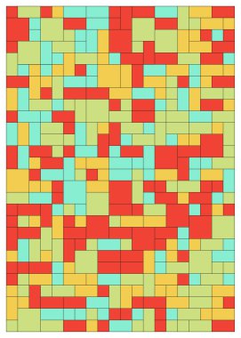 Orta boy dikdörtgenli renkli geometrik arkaplan. Vektör illüstrasyonu