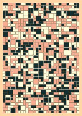 Küçük boyutlu dikdörtgenlerle soyut geometrik arkaplan. Vektör illüstrasyonu