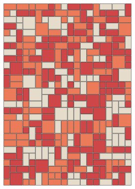 Orta boy dikdörtgenli renkli geometrik arkaplan. Vektör illüstrasyonu