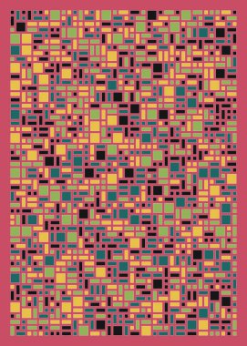 Küçük boyutlu dikdörtgenlerle soyut geometrik arkaplan. Vektör illüstrasyonu