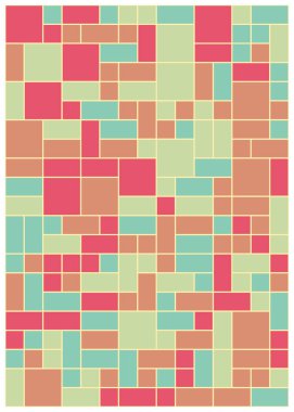 Orta boy dikdörtgenli renkli geometrik arkaplan. Vektör illüstrasyonu