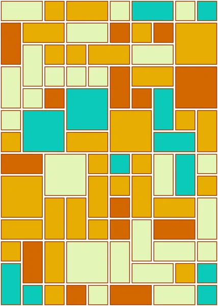 Färg Geometrisk Bakgrund Med Stor Storlek Rektanglar Vektorillustration — Stock vektor