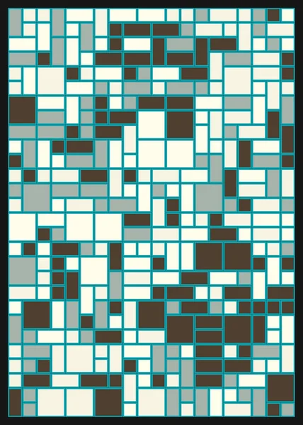 Offset Quads Generatieve Achtergrond Illustratie — Stockvector