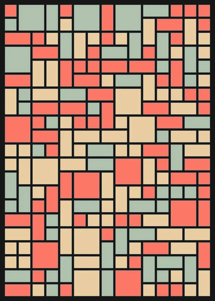 Kolorowe Geometryczne Tło Prostokątami Średniej Wielkości Ilustracja Wektora — Wektor stockowy